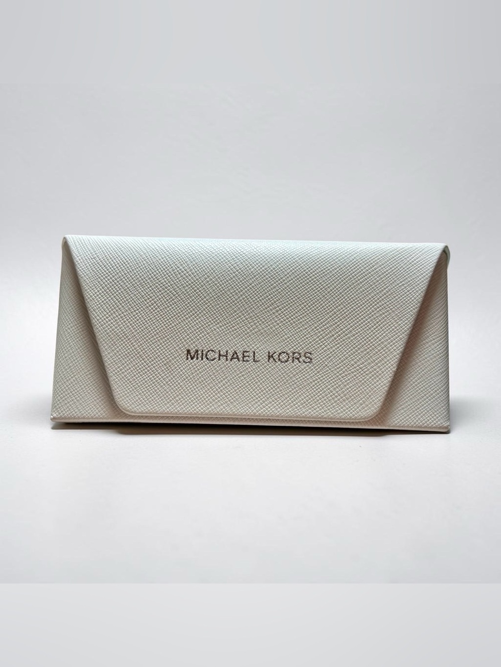 Michael Kors White Hardshell Saffiano Leather Sunglasses Case NEW